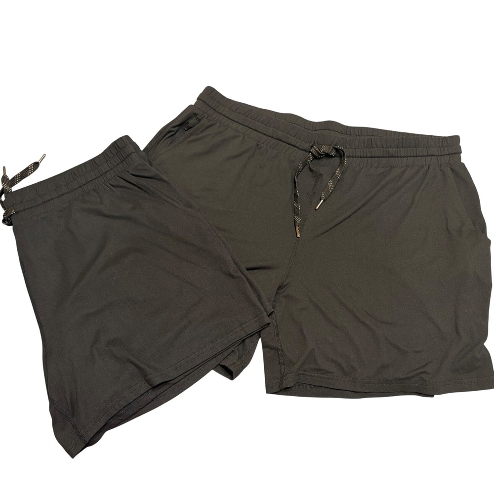 Pacific Trail Women's XL-XXL Black Athletic Shorts (2)Elastic Drawstring  Pocket
